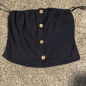 navy blue tube top .